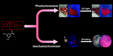 Graphical abstract: Achieving enhanced solid-state photochromism and mechanochromism by introducing a rigid steric hindrance group