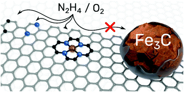 Graphical abstract: Fe–N–C electrocatalysts in the oxygen and nitrogen cycles in alkaline media: the role of iron carbide