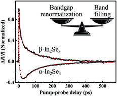 Graphical abstract: Distinct ultrafast carrier dynamics of α-In2Se3 and β-In2Se3: contributions from band filling and bandgap renormalization