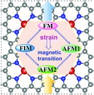Graphical abstract: Intriguing strain-governed magnetic phase transitions in 2D vanadium porphyrin sheets