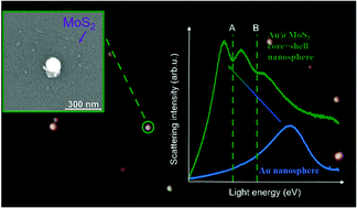 Graphical abstract: Single-particle spectroscopic investigation on the scattering spectrum of Au@MoS2 core–shell nanosphere heterostructure