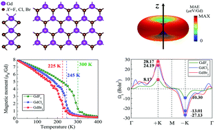 Graphical abstract: Monolayer gadolinium halides, GdX2 (X = F, Cl, Br): intrinsic ferrovalley materials with spontaneous spin and valley polarizations