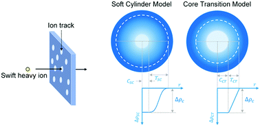 Graphical abstract: SAXS data modelling for the characterisation of ion tracks in polymers