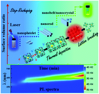 Graphical abstract: Laser-induced crystal growth observed in CsPbBr3 perovskite nanoplatelets