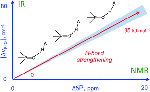 Graphical abstract: Phosphine oxides as NMR and IR spectroscopic probes for the estimation of the geometry and energy of PO⋯H–A hydrogen bonds
