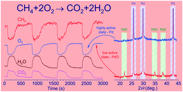 Graphical abstract: Self-sustained oscillations in oxidation of methane over palladium: the nature of “low-active” and “highly active” states