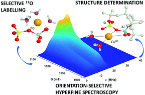 Graphical abstract: Framework coordination of single-ion Cu2+ sites in hydrated 17O-ZSM-5 zeolite