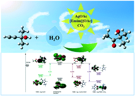 Graphical abstract: Insights into the synergistic influence of [Emim][OAc] and AgOAc for the hydration of propargylic alcohols to α-hydroxy ketones in the presence of CO2