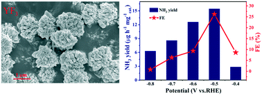 Graphical abstract: YF3: a nanoflower-like catalyst for efficient nitrogen fixation to ammonia under ambient conditions