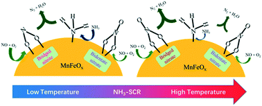 Graphical abstract: Understanding the role of redox properties and NO adsorption over MnFeOx for NH3-SCR