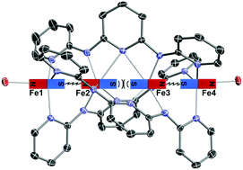 Graphical abstract: Tetrairon(ii) extended metal atom chains as single-molecule magnets