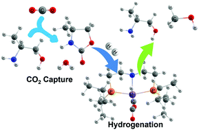 Graphical abstract: Identifying the preferential pathways of CO2 capture and hydrogenation to methanol over an Mn(i)–PNP catalyst: a computational study