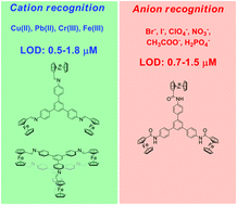 Graphical abstract: Ferrocenylated 1,3,5-triphenylbenzenes for the electrochemical detection of various cations or anions