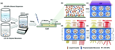 Graphical abstract: Visible and infrared optical modulation of PSLC smart films doped with ATO nanoparticles