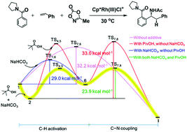 Graphical abstract: Mechanistic insights into the α-branched amine formation with pivalic acid assisted C–H bond activation catalysed by Cp*Rh complexes