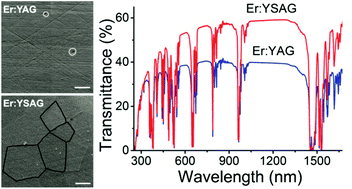 Graphical abstract: The influence of the Sc3+ dopant on the transmittance of (Y, Er)3Al5O12 ceramics