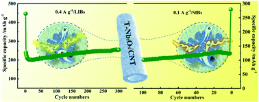 Graphical abstract: T-Nb2O5 nanoparticles confined in carbon nanotubes with fast ion diffusion rates for lithium storage