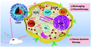 Graphical abstract: Metal–organic framework-encapsulated nanoparticles for synergetic chemo/chemodynamic therapy with targeted H2O2 self-supply