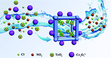 Graphical abstract: Selective perrhenate/pertechnetate removal by a MOF-based molecular trap