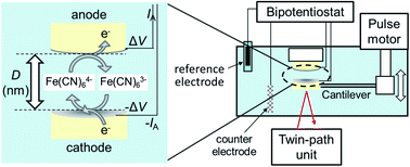 Graphical abstract: Nano-confined electrochemical reaction studied by electrochemical surface forces apparatus