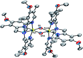 Graphical abstract: Explorations of the nonheme high-valent iron-oxo landscape: crystal structure of a synthetic complex with an [FeIV2(μ-O)2] diamond core relevant to the chemistry of sMMOH