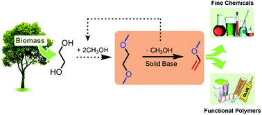 Graphical abstract: Sustainable synthesis of vinyl methyl ether from biomass-derived ethylene glycol dimethyl ether over solid base catalysts