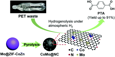 Graphical abstract: Cobalt–molybdenum synergistic catalysis for the hydrogenolysis of terephthalate-based polyesters