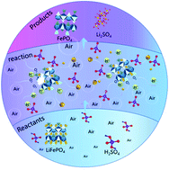 Graphical abstract: Facile and efficient recovery of lithium from spent LiFePO4 batteries via air oxidation–water leaching at room temperature