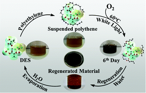Graphical abstract: Zinc chloride promoted the inimitable dissolution and degradation of polyethylene in a deep eutectic solvent under white light