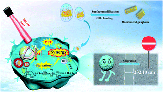 Graphical abstract: Near-infrared light enhanced starvation therapy to effectively promote cell apoptosis and inhibit migration