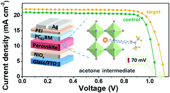 Graphical abstract: Acetone complexes for high-performance perovskite photovoltaics with reduced nonradiative recombination