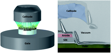 Graphical abstract: A nanoscale vacuum field emission gated diode with an umbrella cathode