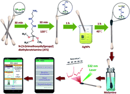 Graphical abstract: Flexible SERS substrate of silver nanoparticles on cotton swabs for rapid in situ detection of melamine
