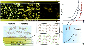 Graphical abstract: The role of solvent additive in polymer crystallinity during physical supercritical fluid deposition