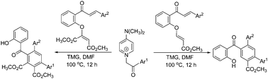 Graphical abstract: Efficient synthesis of tetra- and penta-substituted benzenes via a domino annulation reaction of a pyridinium ylide and chalcone o-enolate