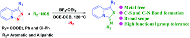 Graphical abstract: BF3·Et2O catalyzed transannulation of pyridotriazoles with isothiocyanates: synthesis of thiazolo[3,4-a]pyridin-3-imines