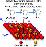 Graphical abstract: Highly dispersed rhodium atoms supported on defect-rich Co(OH)2 for the chemoselective hydrogenation of nitroarenes
