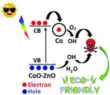 Graphical abstract: Synthesis of a CoO–ZnO photocatalyst for enhanced visible-light assisted photodegradation of methylene blue