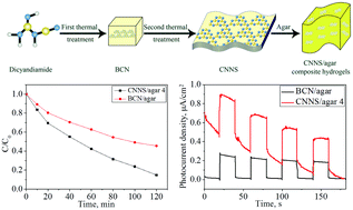 Graphical abstract: Facile preparation of graphitic carbon nitride nanosheet/agar composite hydrogels for removal of tetracycline via the synergy of adsorption and photocatalysis