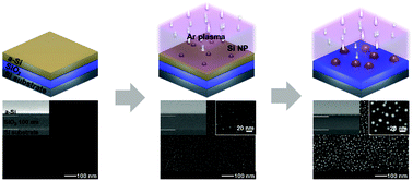 Graphical abstract: Crystalline silicon nanoparticle formation by tailored plasma irradiation: self-structurization, nucleation and growth acceleration, and size control