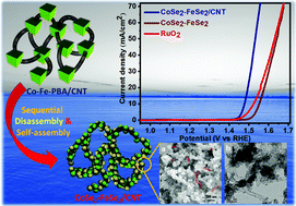 Graphical abstract: Self-assembled CoSe2–FeSe2 heteronanoparticles along the carbon nanotube network for boosted oxygen evolution reaction