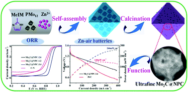 Graphical abstract: Ultrafine Mo2C nanoparticles embedded in an MOF derived N and P co-doped carbon matrix for an efficient electrocatalytic oxygen reduction reaction in zinc–air batteries