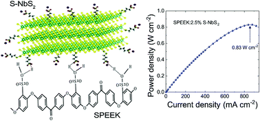 Graphical abstract: Sulfonated NbS2-based proton-exchange membranes for vanadium redox flow batteries