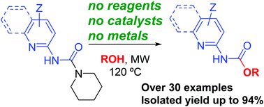 Graphical abstract: Catalyst-free synthesis of substituted pyridin-2-yl, quinolin-2-yl, and isoquinolin-1-yl carbamates from the corresponding hetaryl ureas and alcohols