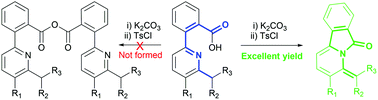 Graphical abstract: Efficient synthesis of isoindolones by intramolecular cyclisation of pyridinylbenzoic acids