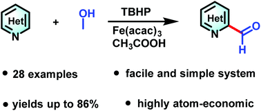 Graphical abstract: Methanol as a formylating agent in nitrogen heterocycles