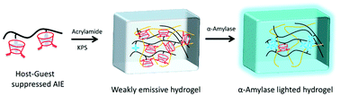 Graphical abstract: Aggregation-induced emission luminogen based self-healing hydrogels fluorescent sensors for α-amylase