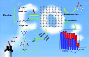 Graphical abstract: A facile fabrication of a multi-functional and hierarchical Zn-based MOF as an efficient catalyst for CO2 fixation at room-temperature