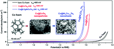 Graphical abstract: Self-supported cobalt–nickel bimetallic telluride as an advanced catalyst for the oxygen evolution reaction