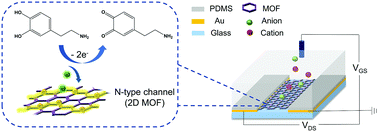 Graphical abstract: Metal–organic framework transistors for dopamine sensing